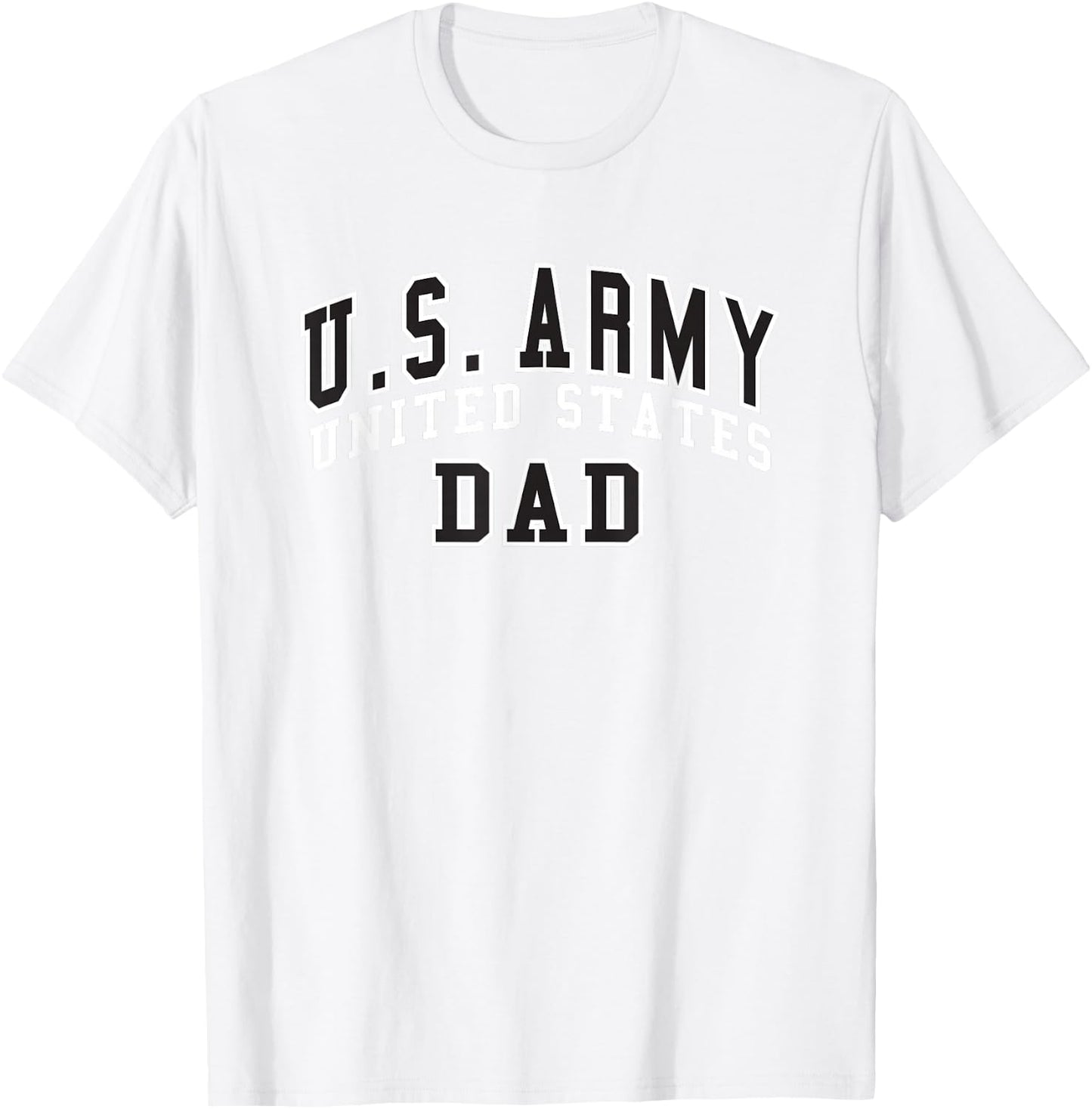 Military Army United States Dad Gray Officially Licensed T-Shirt - T-Shirt | White