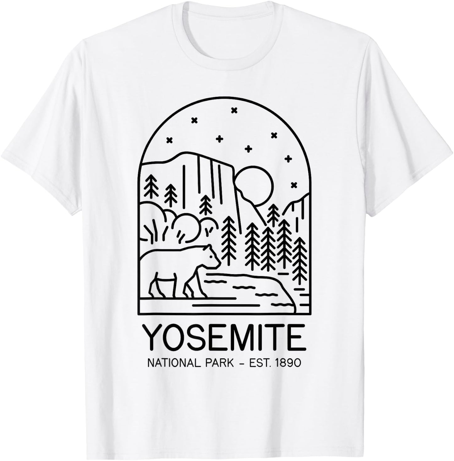 Yosemite National Park 1890 California Mariposa Sierra T-Shirt - T-Shirt | White