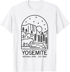 Yosemite National Park 1890 California Mariposa Sierra T-Shirt - T-Shirt | White