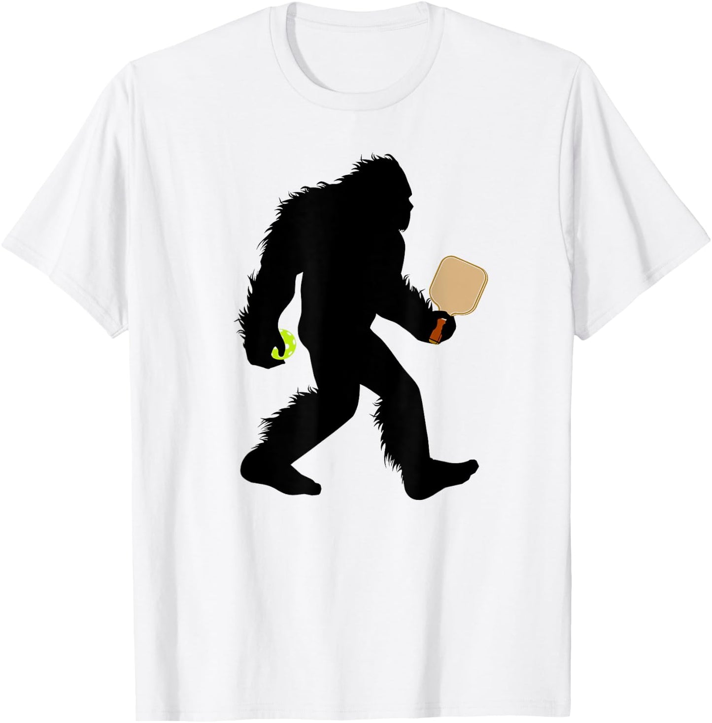 Bigfoot Pickleball Sport Dinker Sasquatch T-Shirt - T-Shirt | White