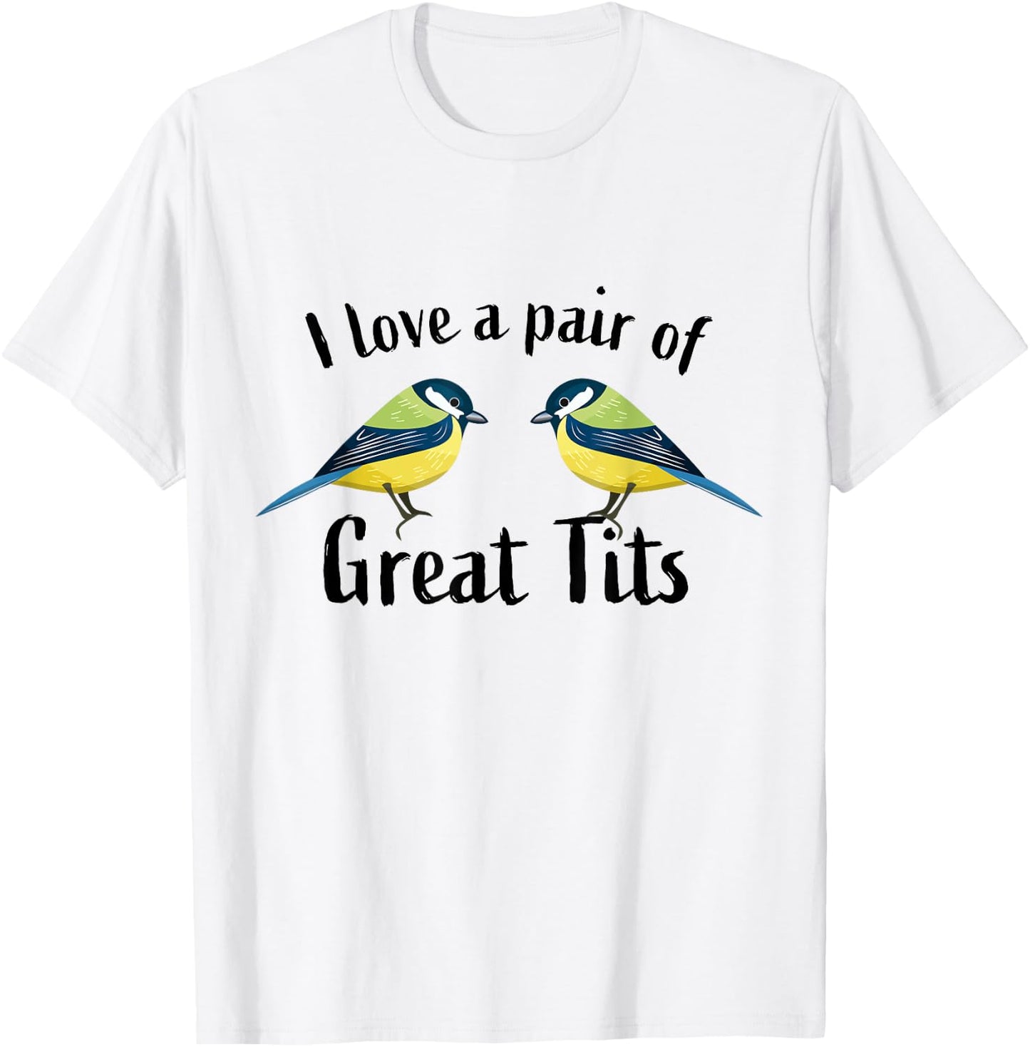 Pair of great tits | bird watching Gift T-Shirt - T-Shirt | White