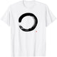 Zen Enso Circle Hand-brushed Japanese Zen Enso Calligraphy T-Shirt - T-Shirt | White