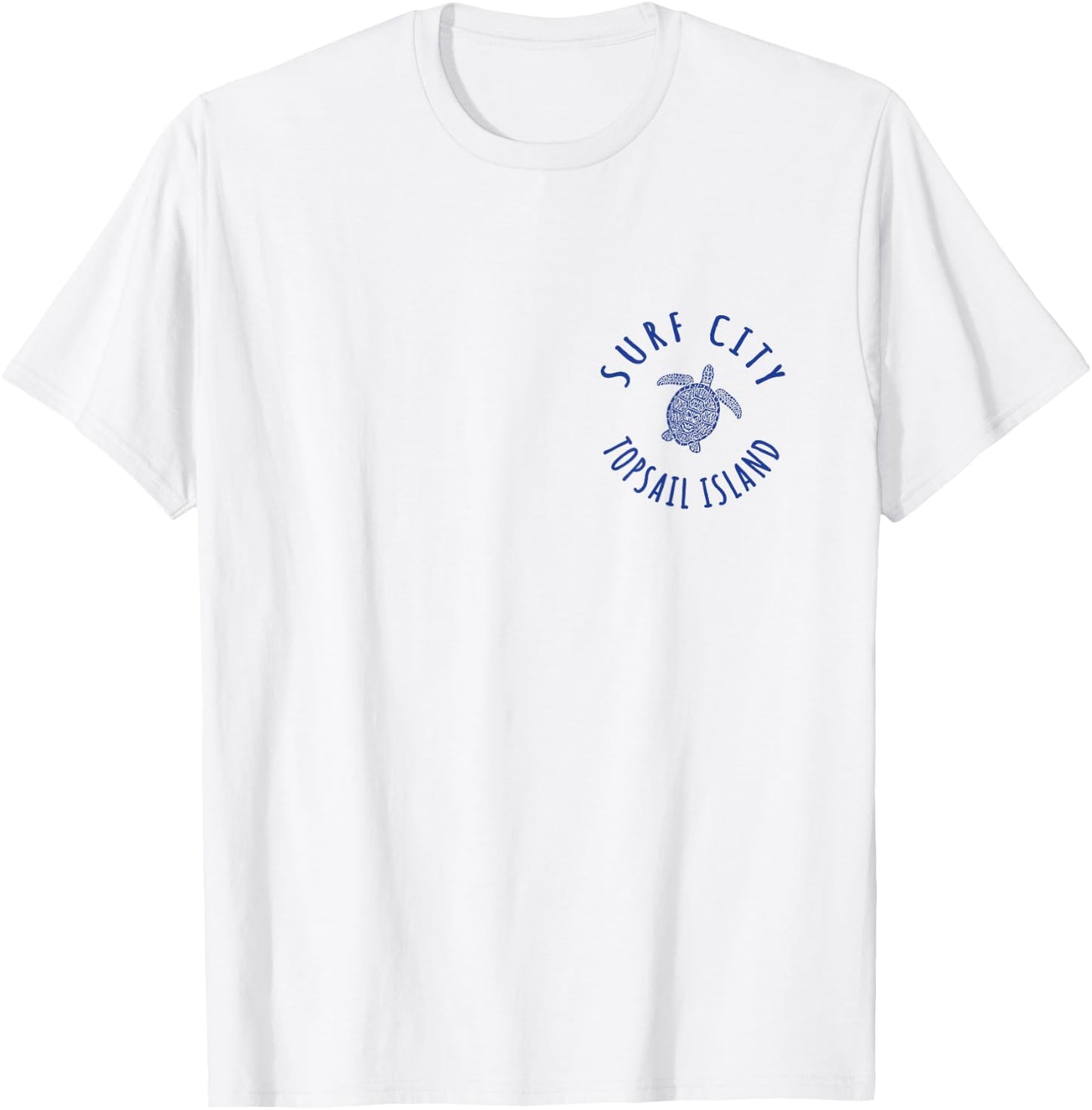 JCombs: Surf City, Topsail Island, NC, Sea Turtle (2-Sided) T-Shirt - T-Shirt | White