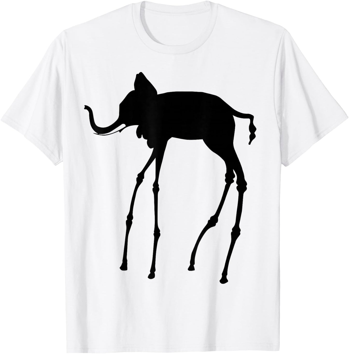 The Elephant by Dali T-Shirt - T-Shirt | White