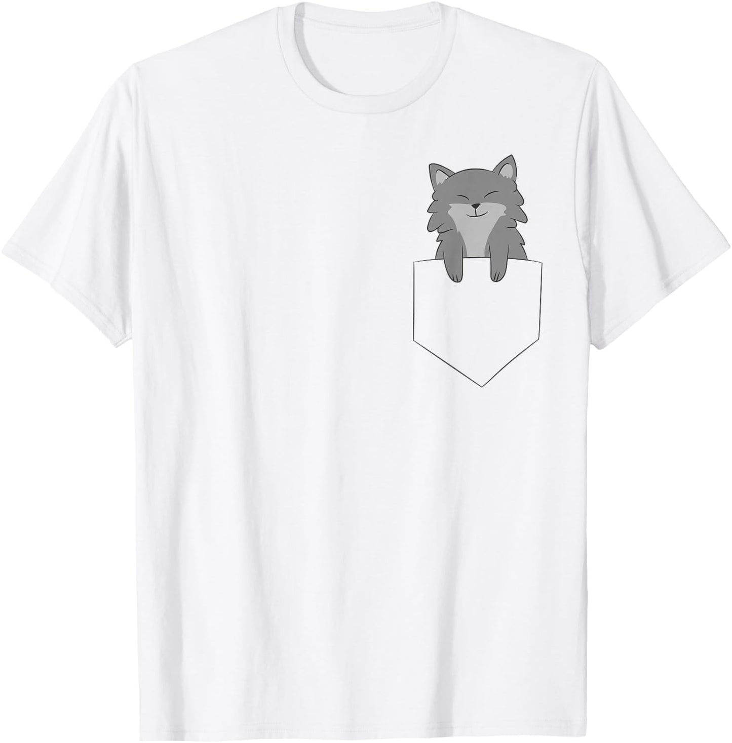 Wolf In Bag Wolves Forest Gift Funny Wolf T-Shirt - T-Shirt | White