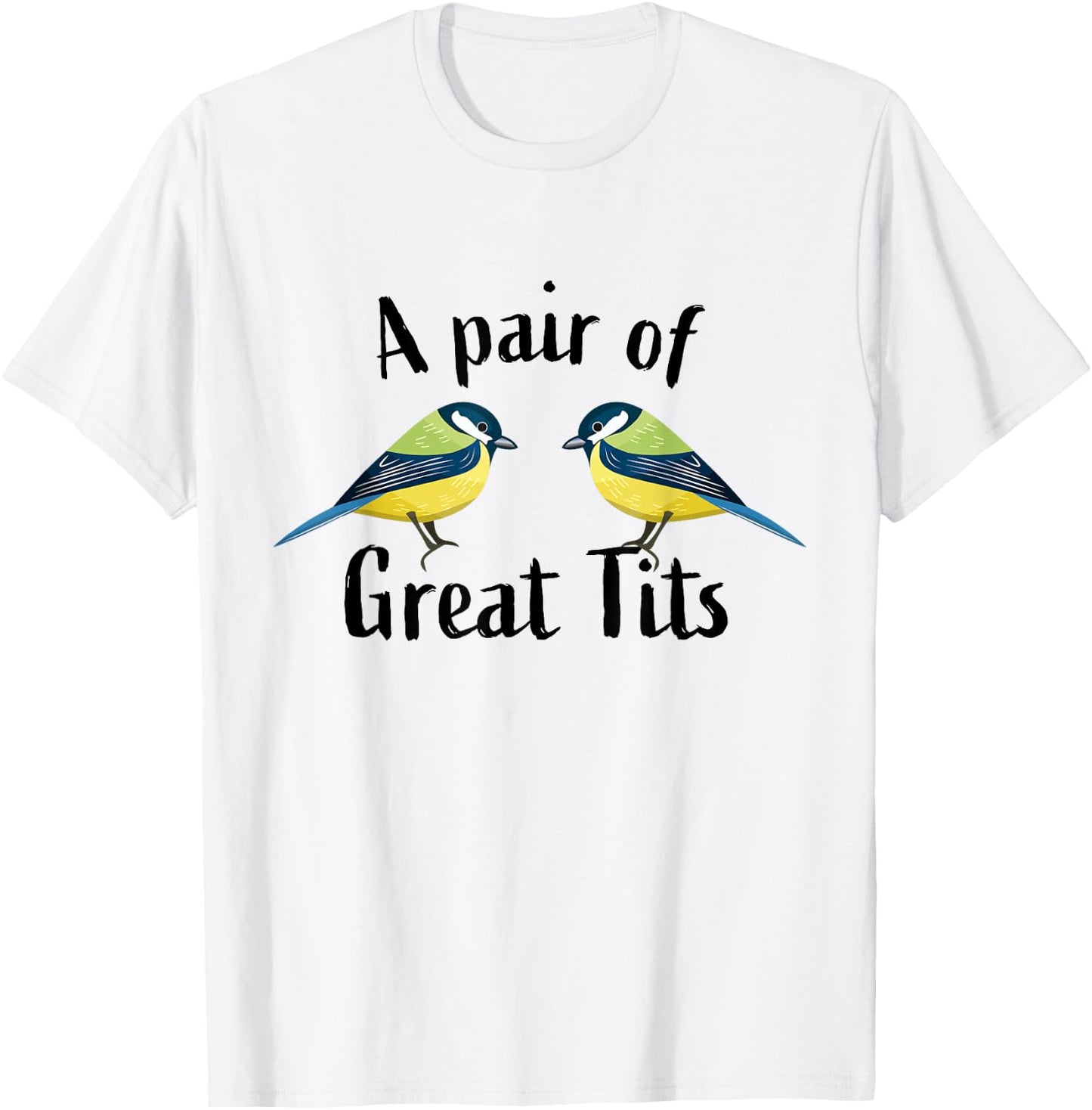A pair of great tits | Funny bird Gift T-Shirt - T-Shirt | White