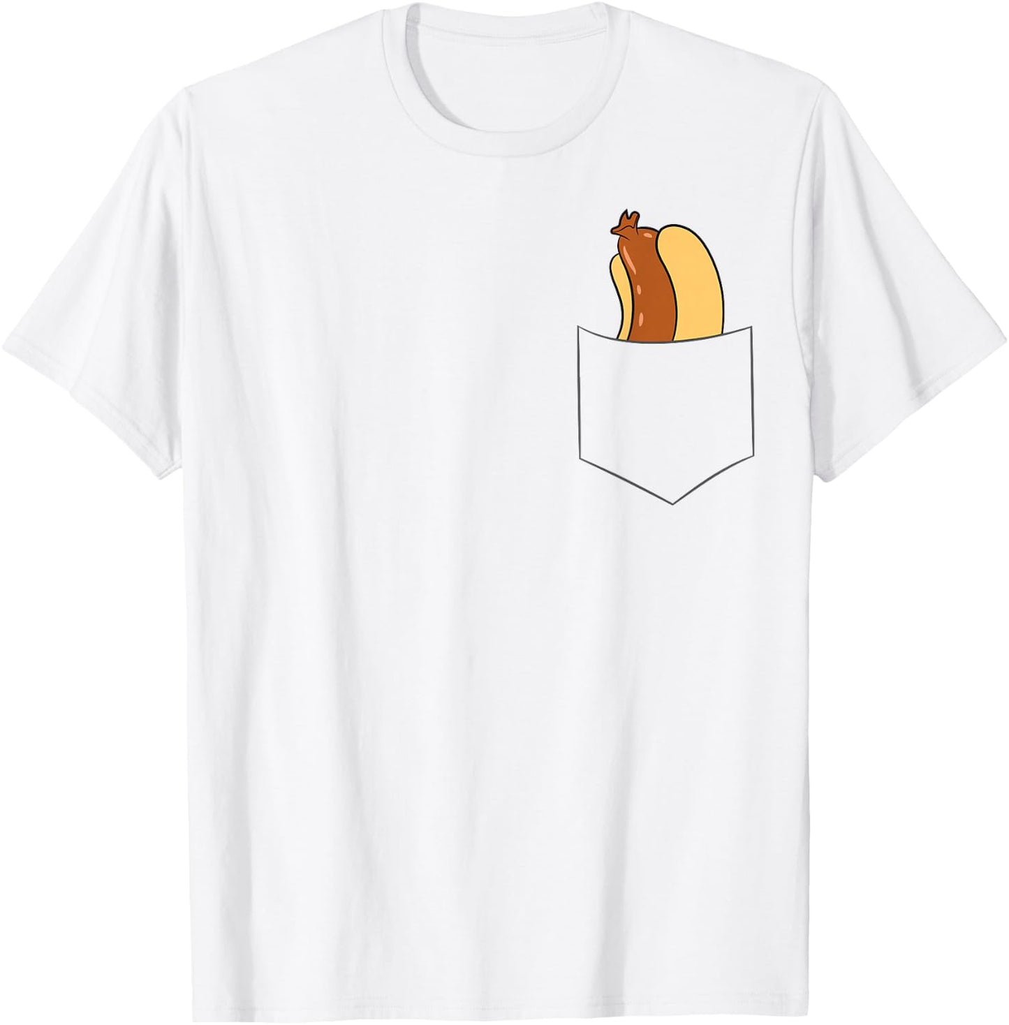 Hotdog in A Pocket Love Hotdog Pocket Hot Dog T-Shirt - T-Shirt | White