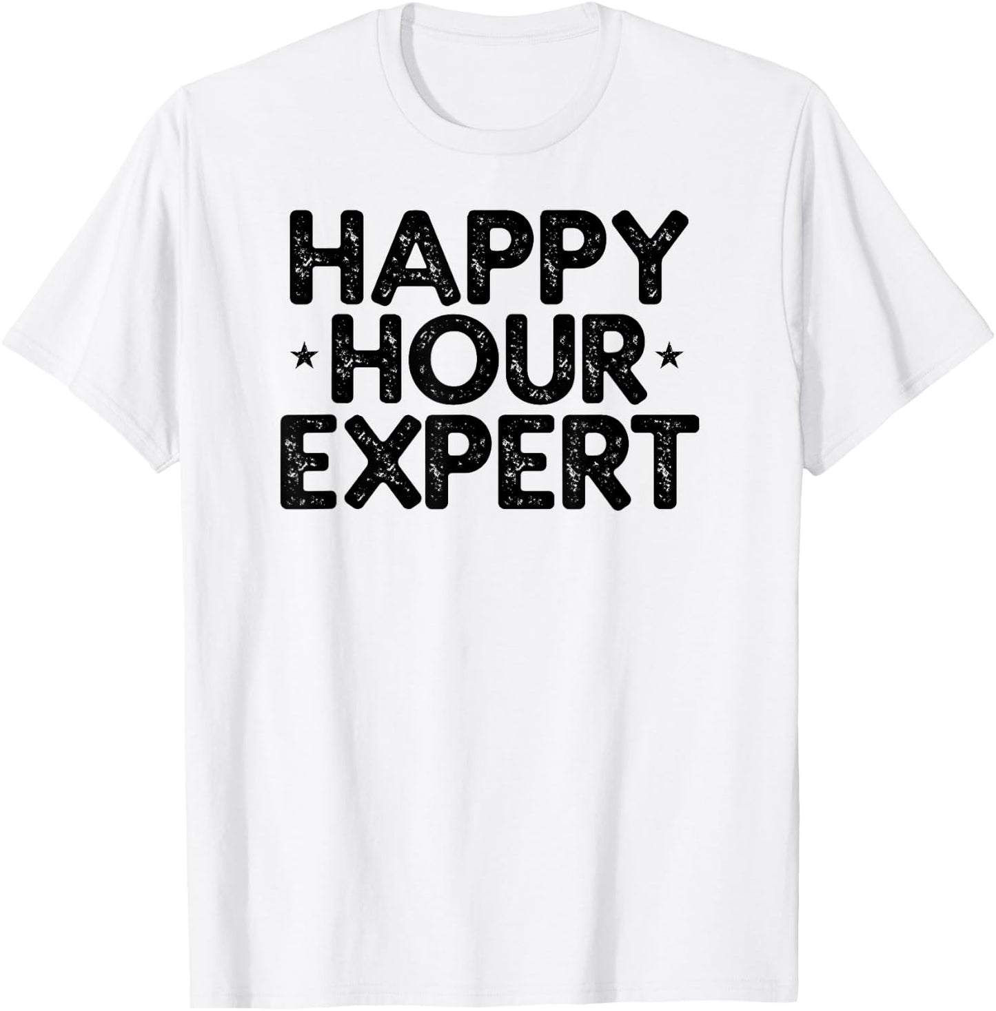 Happy Hour Expert Vintage T-Shirt - T-Shirt | White