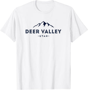 Deer Valley Utah Souvenir UT Mountain Vintage T-Shirt - T-Shirt | White