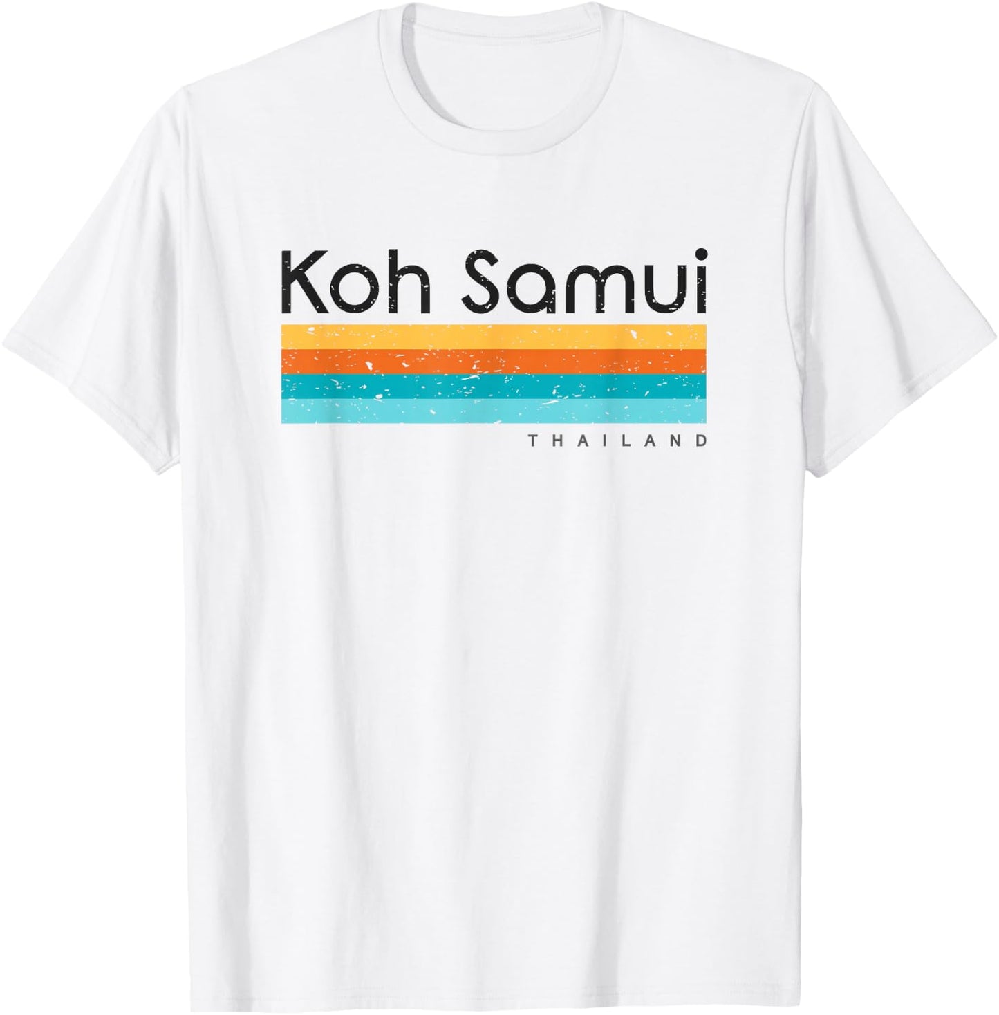 Vintage Koh Samui Thailand Retro Design T-Shirt - T-Shirt | White