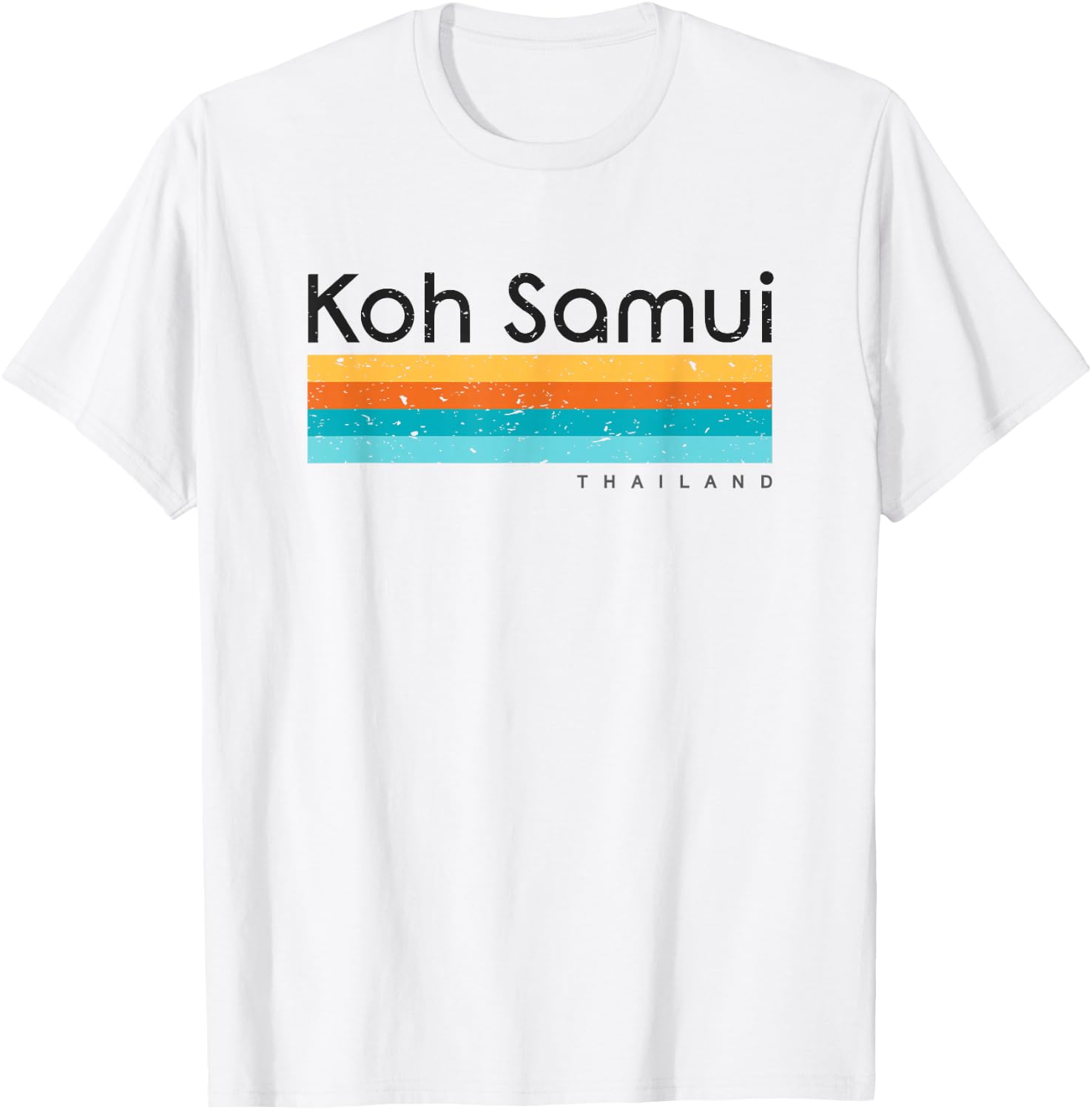 Vintage Koh Samui Thailand Retro Design T-Shirt - T-Shirt | White