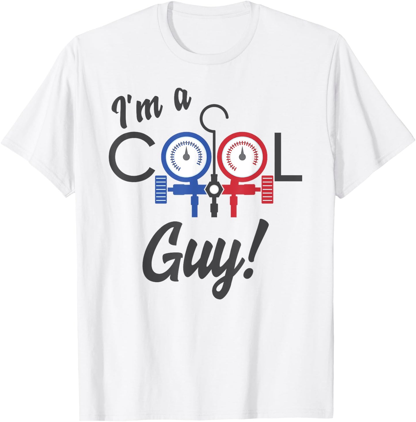 Cool Guy Air Conditioner Repair A/C Tech Heating Cooling Men T-Shirt - T-Shirt | White