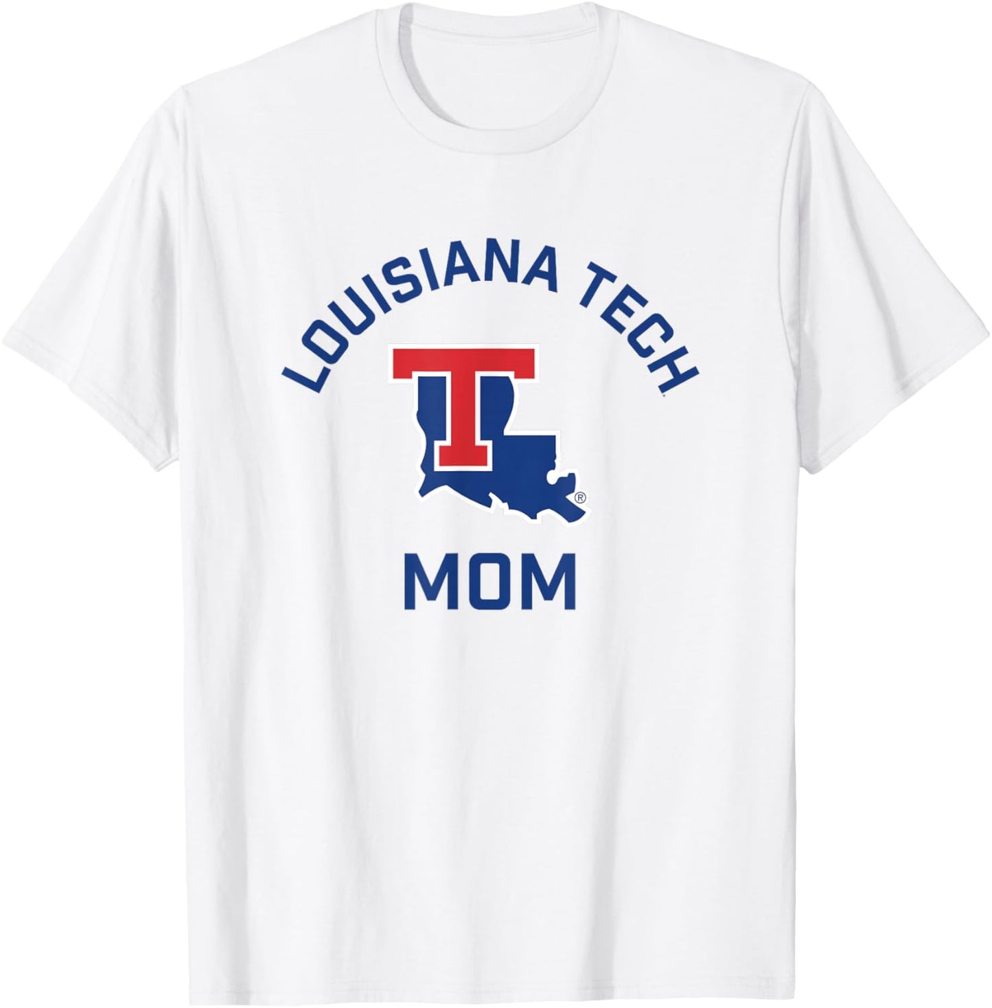 Louisiana Tech Bulldogs Arched Mom T-Shirt - T-Shirt | White