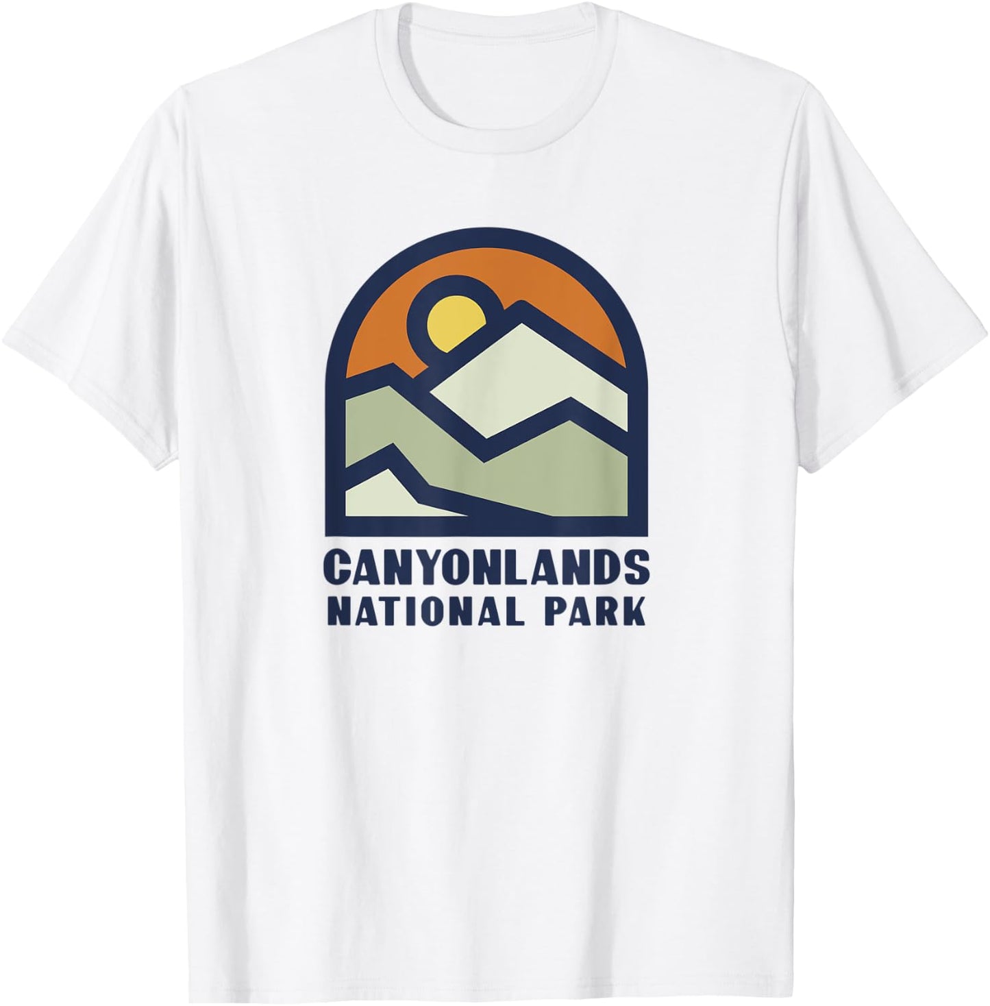 Family Vacation Gift - Retro Canyonlands National Park Zip T-Shirt - T-Shirt | White