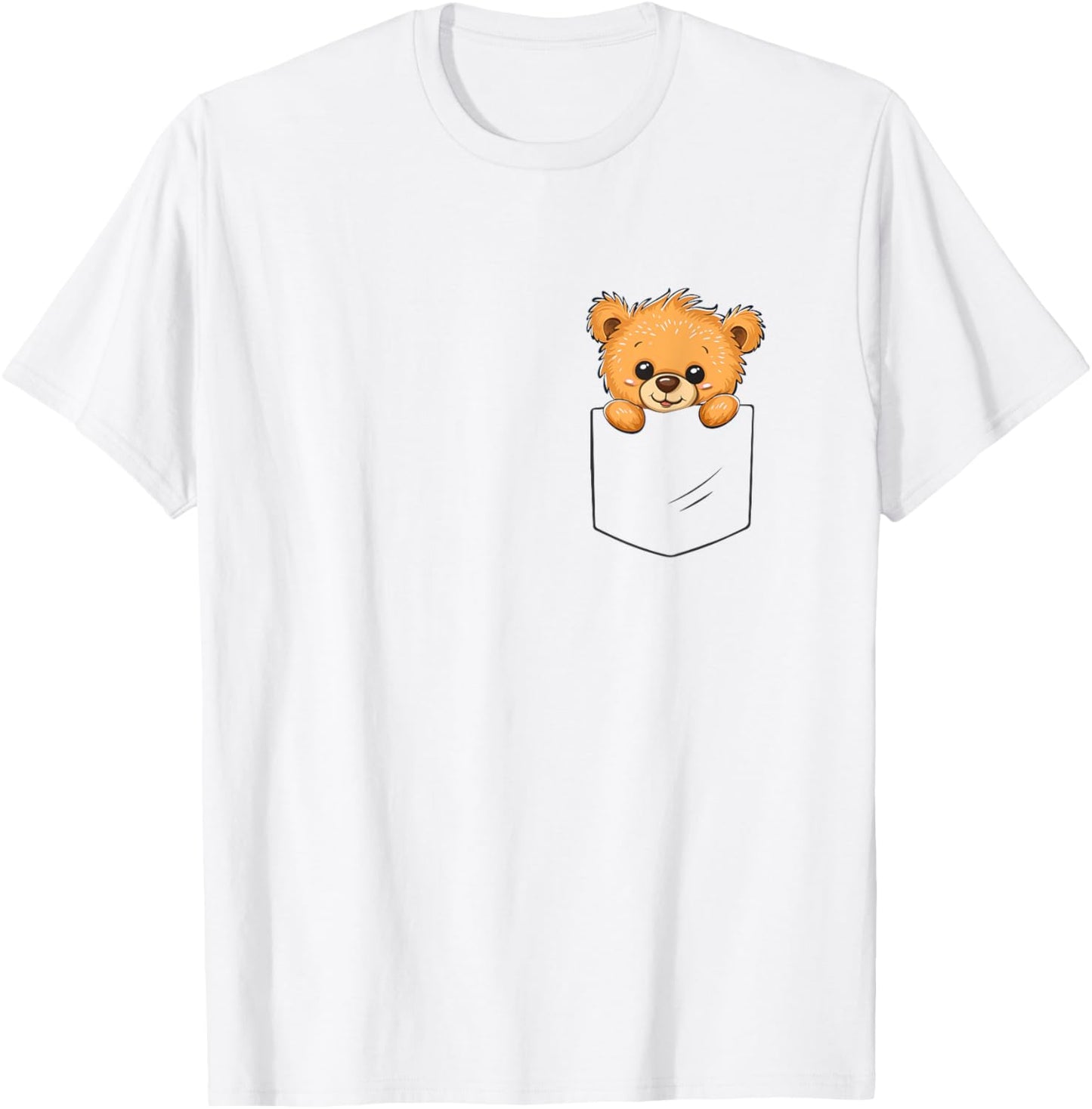 Vintage Teddy Bears Lovers Little Bear Cute Animals Pocket T-Shirt - T-Shirt | White