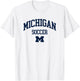 University of Michigan Wolverines U of M Soccer T-Shirt - T-Shirt | White