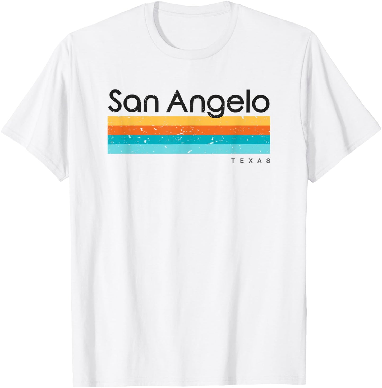 Vintage San Angelo TX Texas USA Retro Design T-Shirt - T-Shirt | White