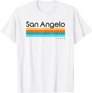 Vintage San Angelo TX Texas USA Retro Design T-Shirt - T-Shirt | White