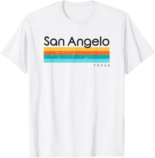 Vintage San Angelo TX Texas USA Retro Design T-Shirt - T-Shirt | White