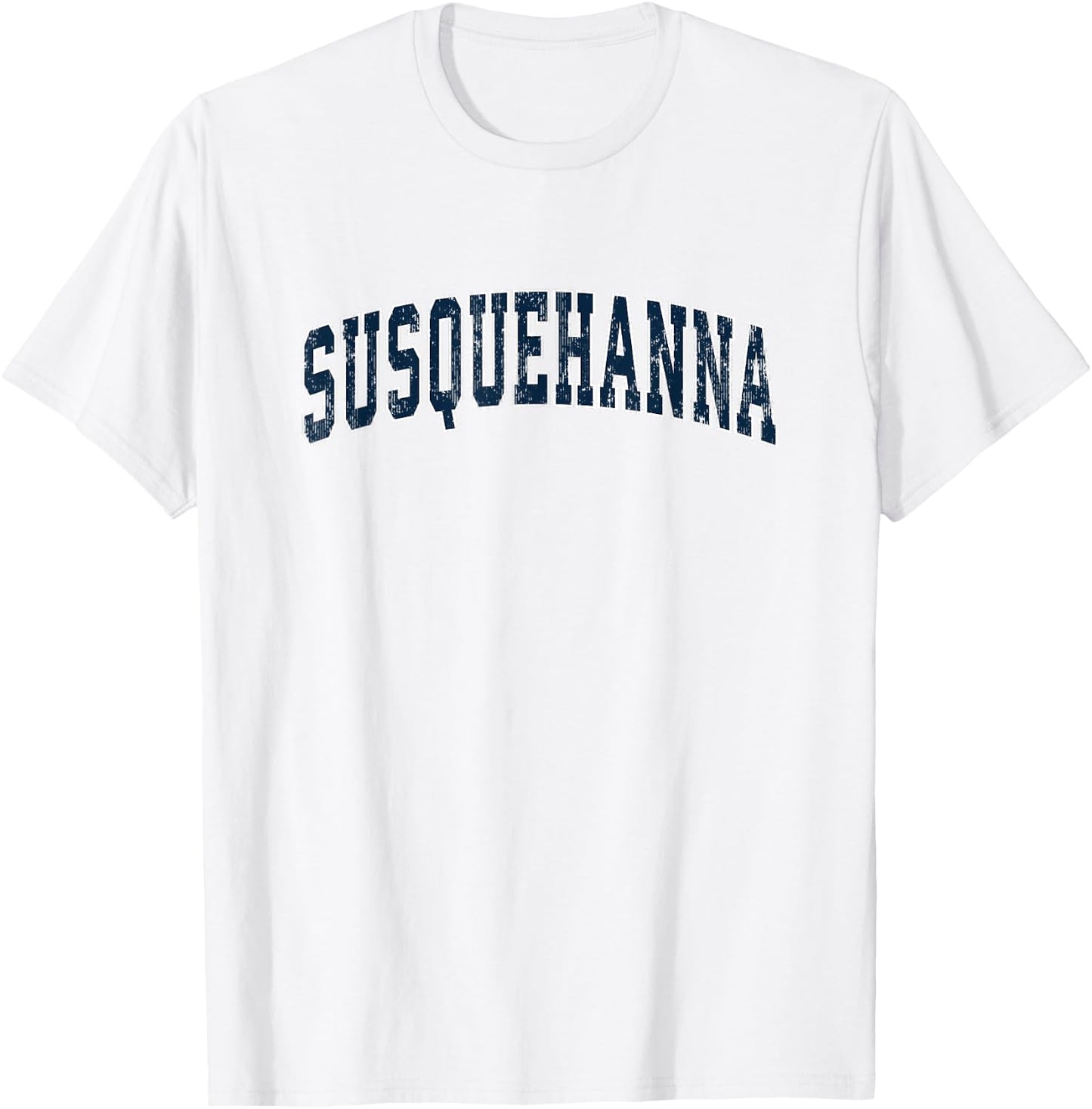 Susquehanna Pennsylvania PA Vintage Sports Design Navy Desig T-Shirt - T-Shirt | White