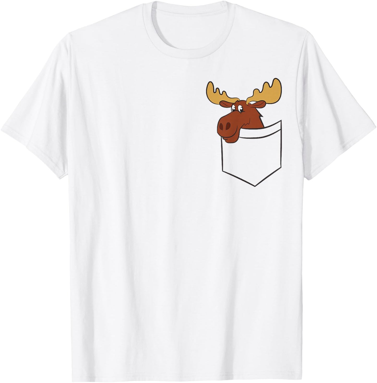 Elk In A Bag Elk Cute Canadian Moose T-Shirt - T-Shirt | White