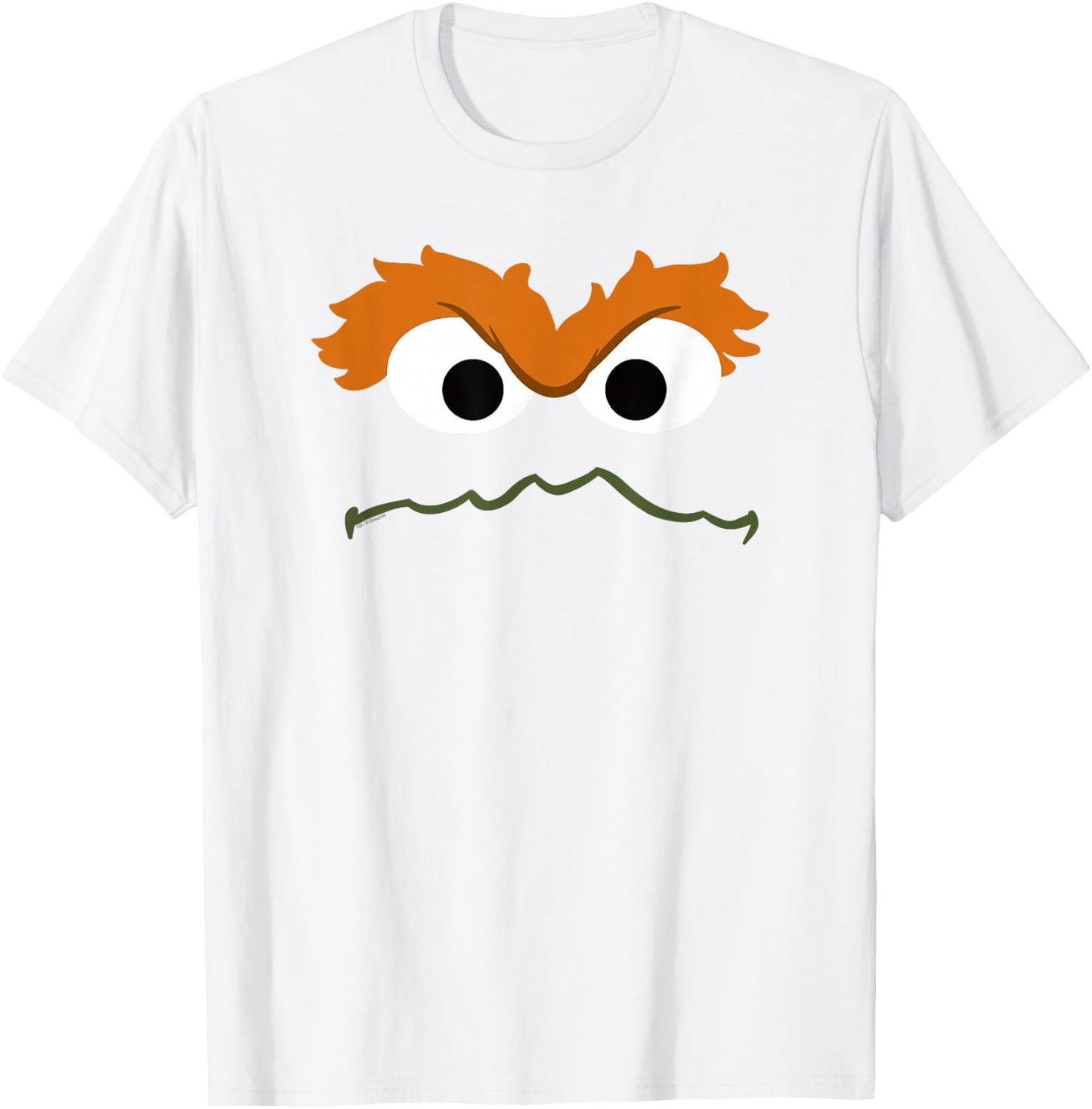 Sesame Street Oscar The Grouch Face Halloween Costume T-Shirt - T-Shirt | White