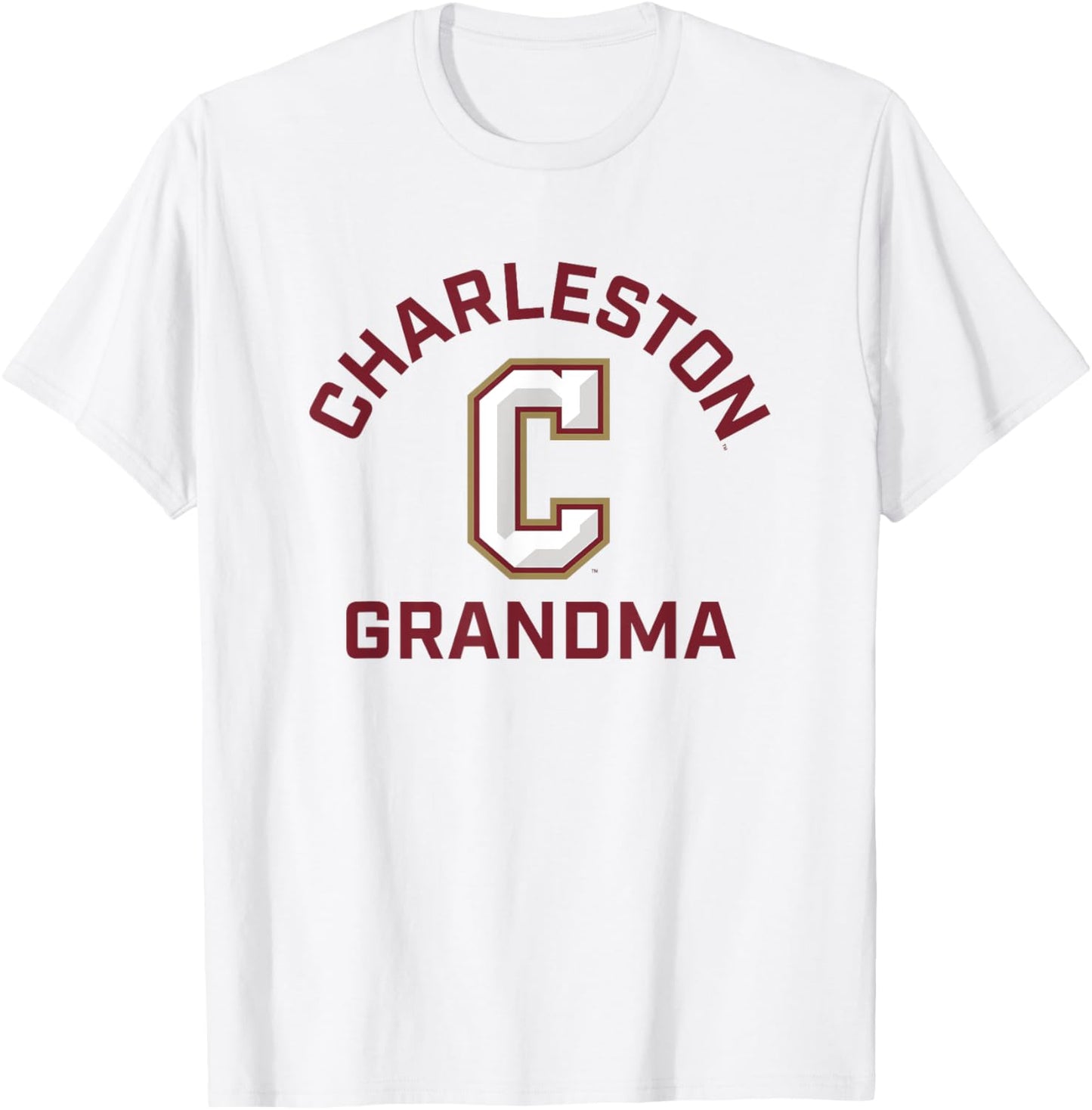 College of Charleston Cougars Arched Grandma T-Shirt - T-Shirt | White