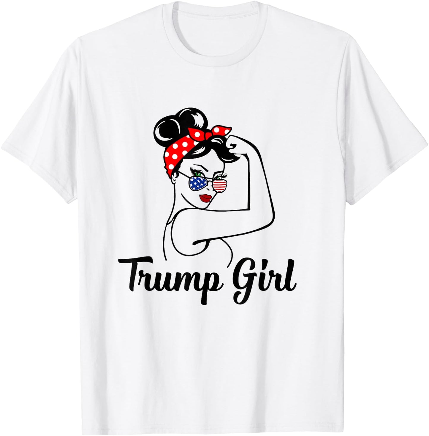 Trump Girl Rosie the Riveter Republican Gifts Pro Donald T-Shirt - T-Shirt | White