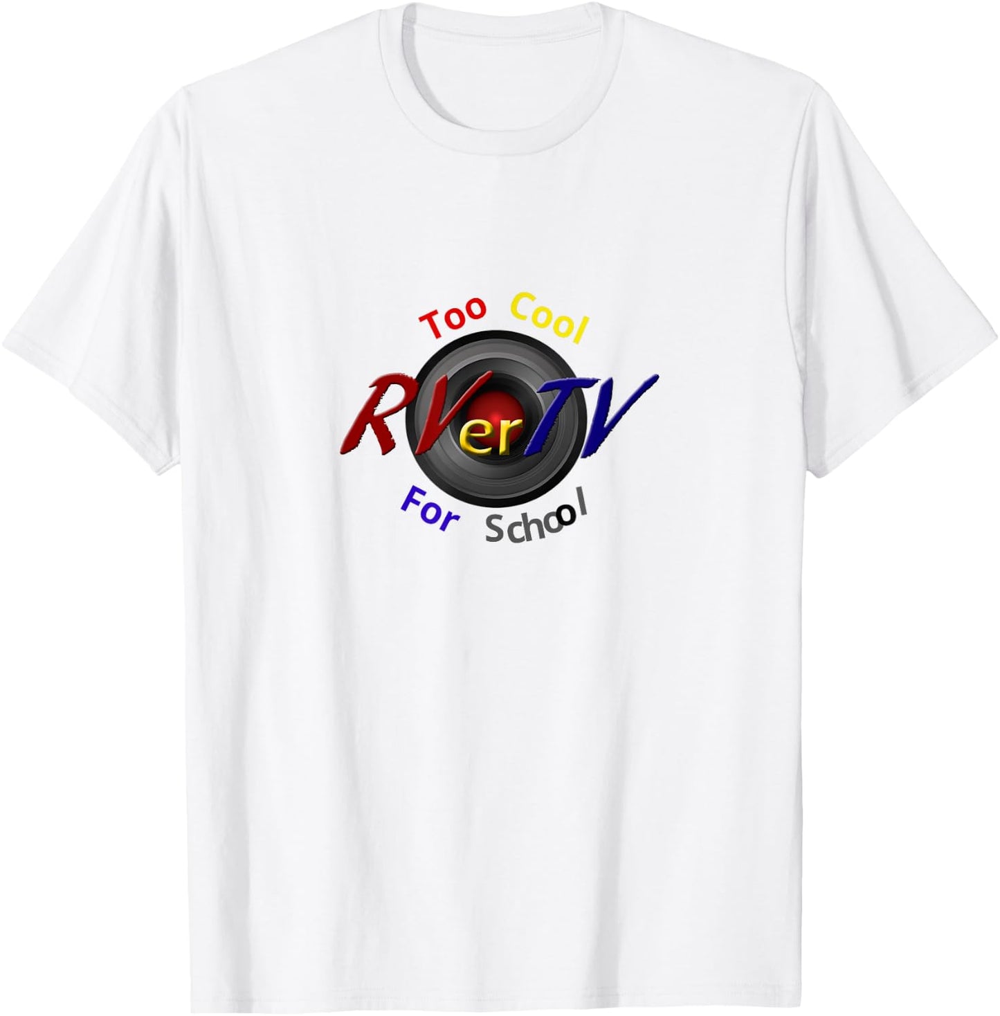 RVerTV too cool for school T-Shirt - T-Shirt | White