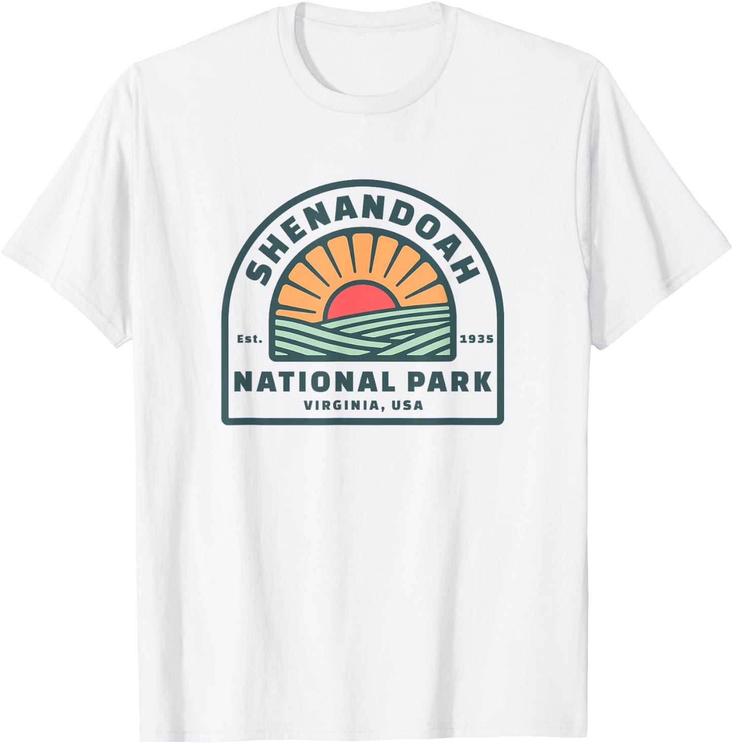 Family Vacation Gift - Retro Shenandoah National Park T-Shirt - T-Shirt | White