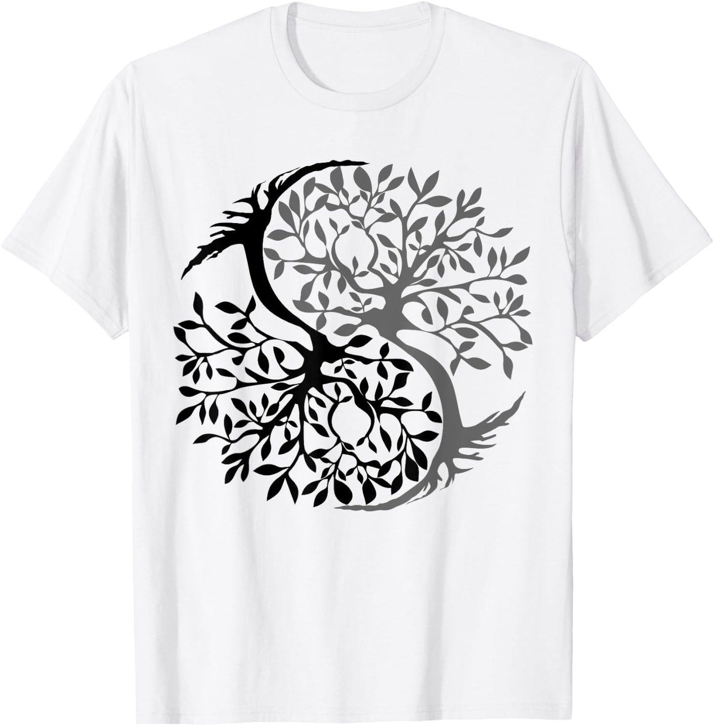 Tree Of Life Yin Yang Symbol Funny Bonsai Zen Gift Men Women T-Shirt - T-Shirt | White