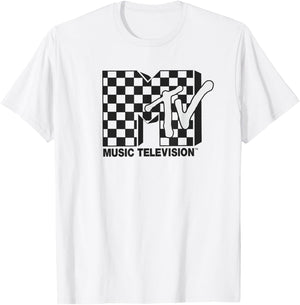 MTV Checkered Logo T-Shirt - T-Shirt | White