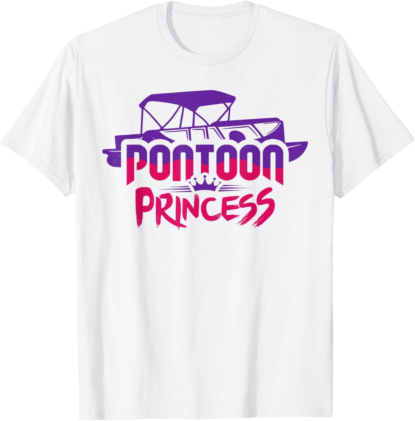 Pontoon Princess Pontooning Boat Lover Funny T-Shirt - T-Shirt | White