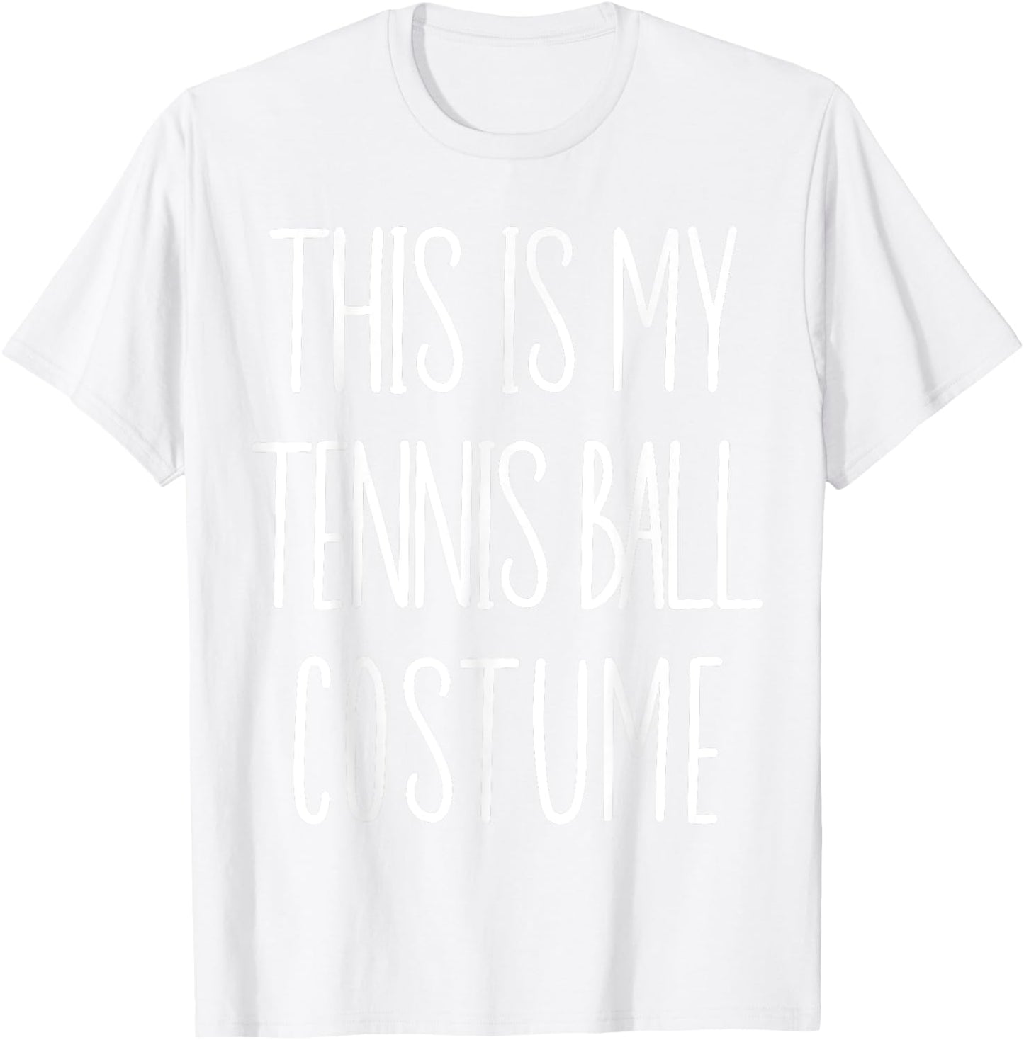 Tennis Ball Costume Funny Tennis Player Halloween Costume T-Shirt - T-Shirt | White