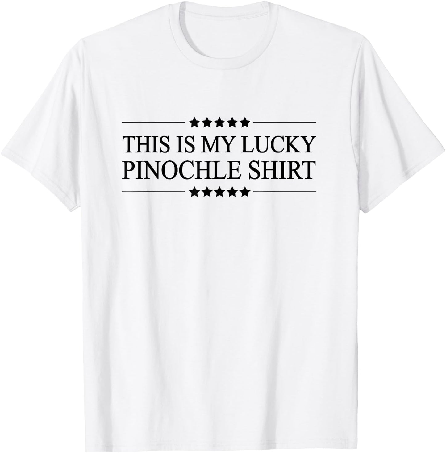 This is My Lucky Pinochle Shirt Funny Graphic T-Shirt - T-Shirt | White