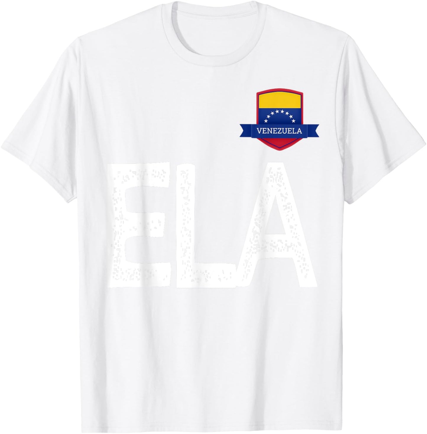 Venezuela Human-Flag Letter E and L and A Venezuela T-Shirt - T-Shirt | White