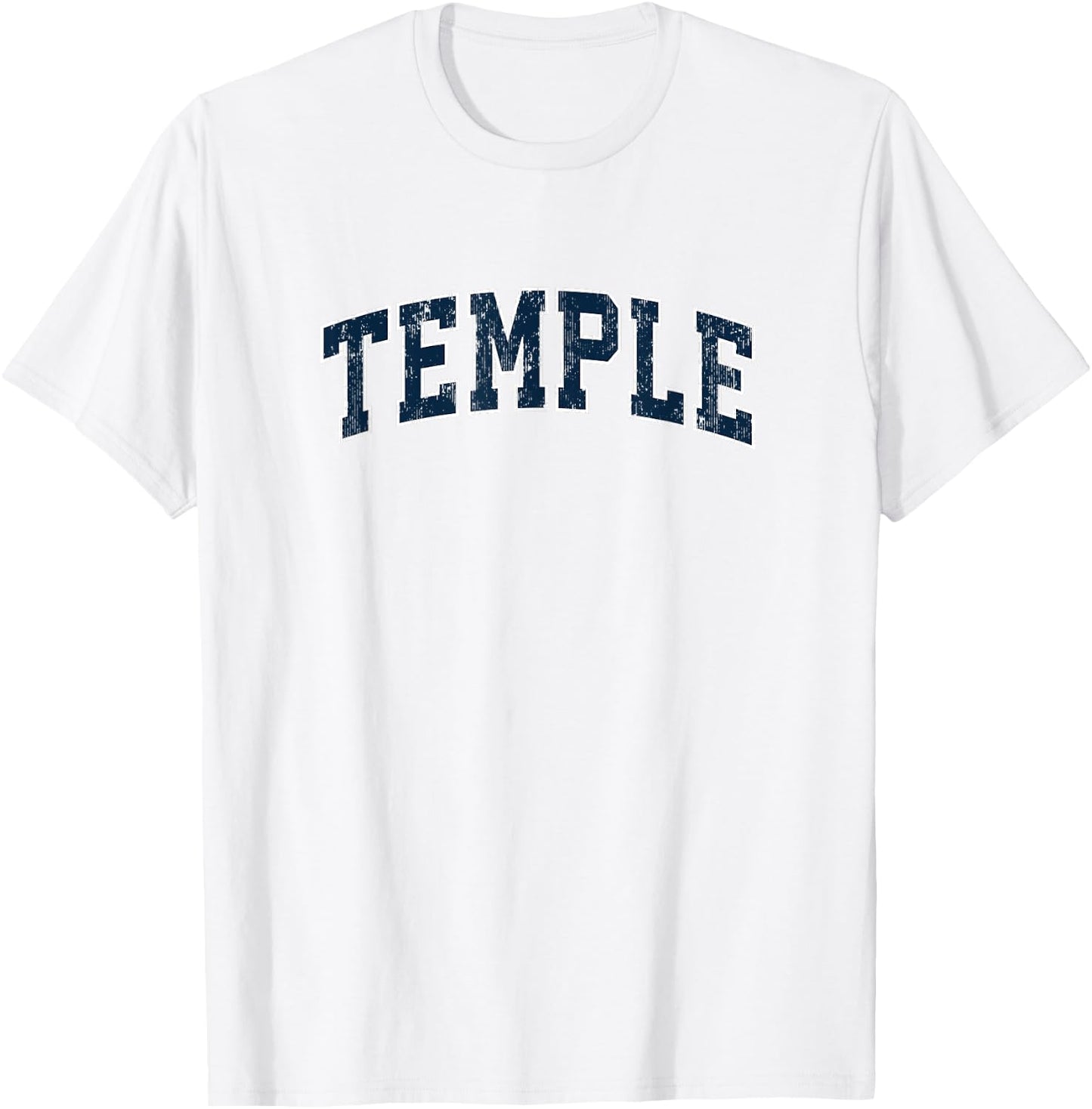 Temple Texas TX Vintage Sports Design Navy Design T-Shirt - T-Shirt | White