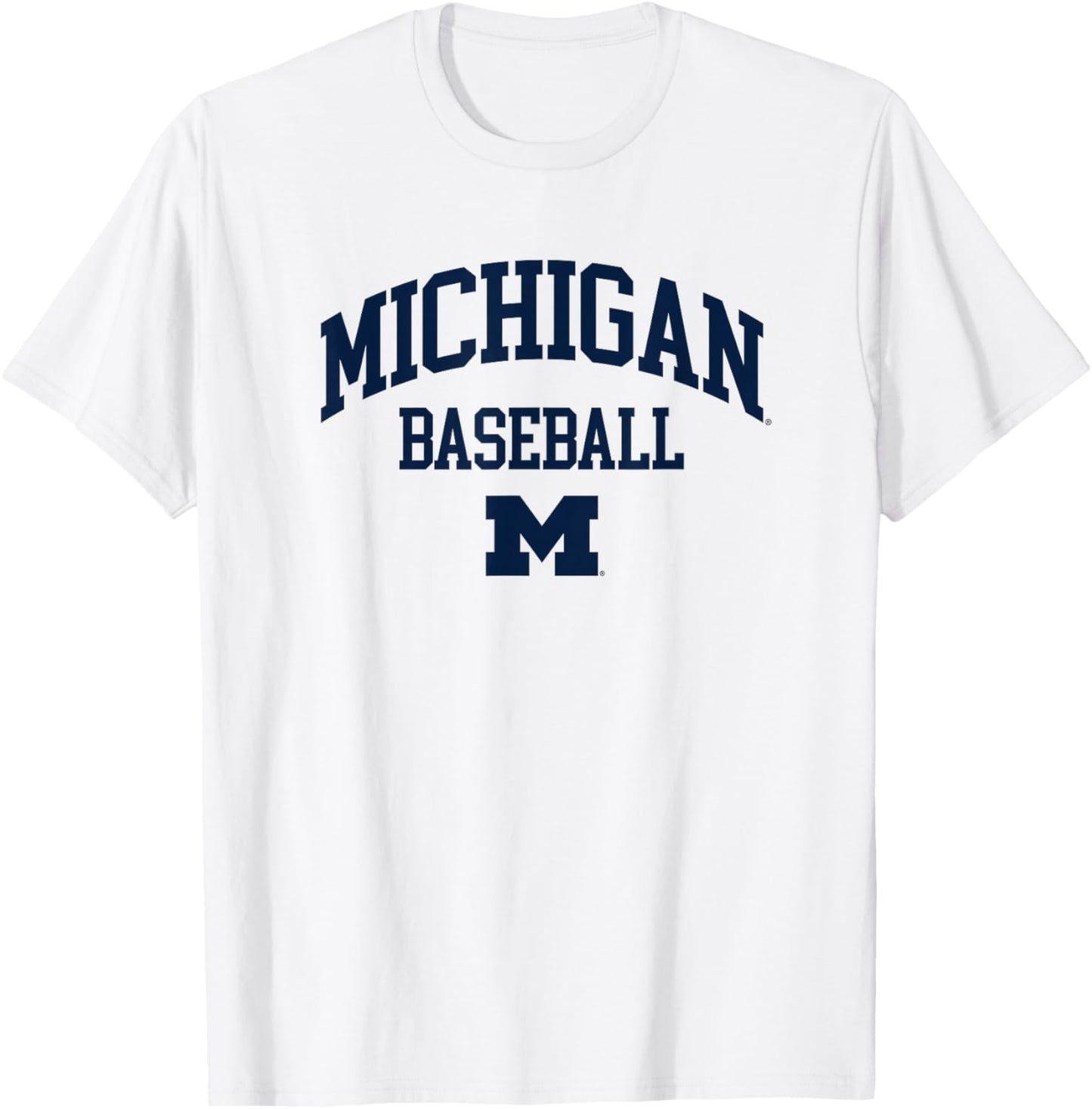 University of Michigan Wolverines U of M Baseball T-Shirt - T-Shirt | White