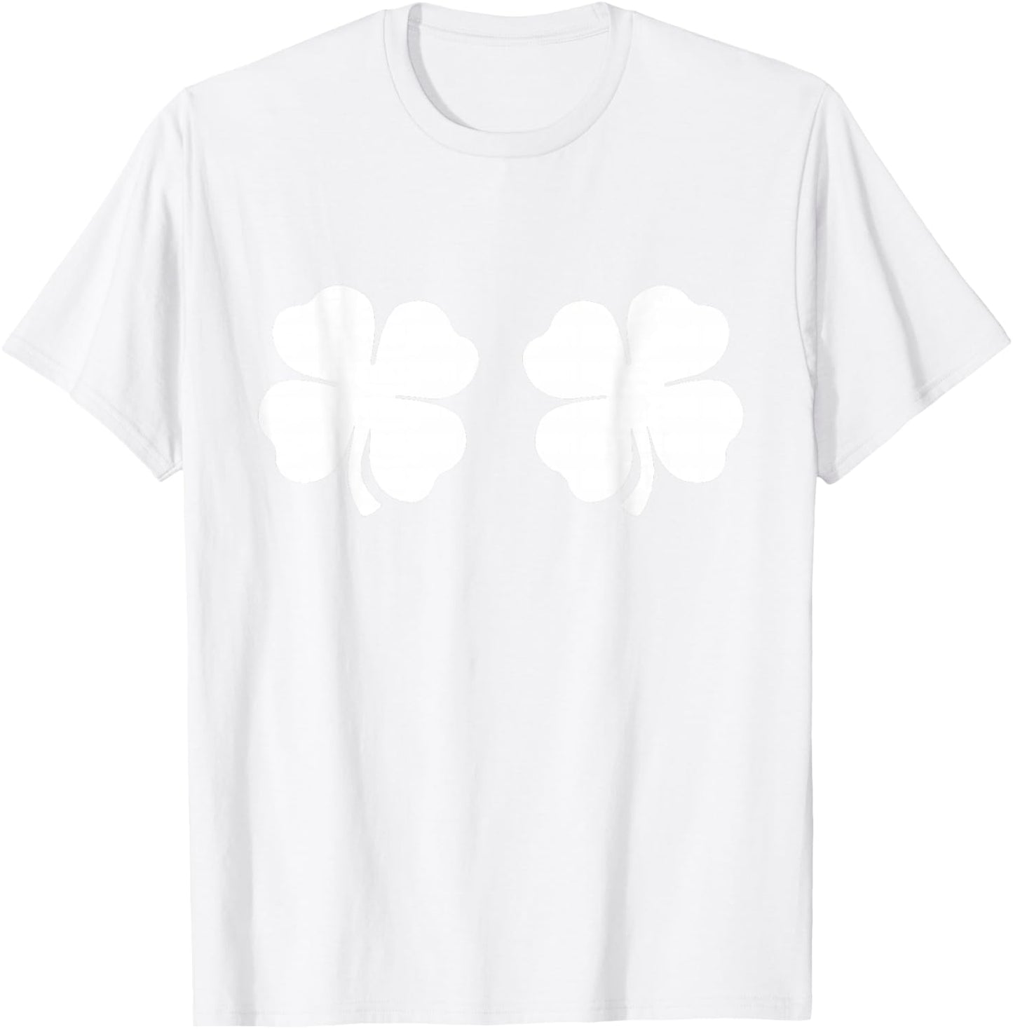 Shamrock Boobs 4 Leaf Clover Saint St. Patrick's Paddys Day T-Shirt - T-Shirt | White