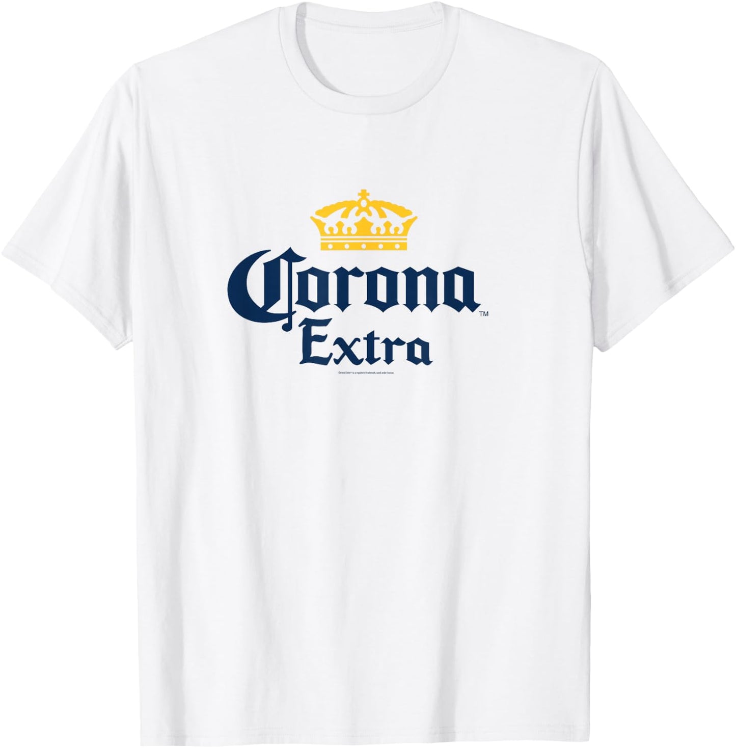 Officially Licensed Corona Extra Crown Logo Small T-Shirt - T-Shirt | White