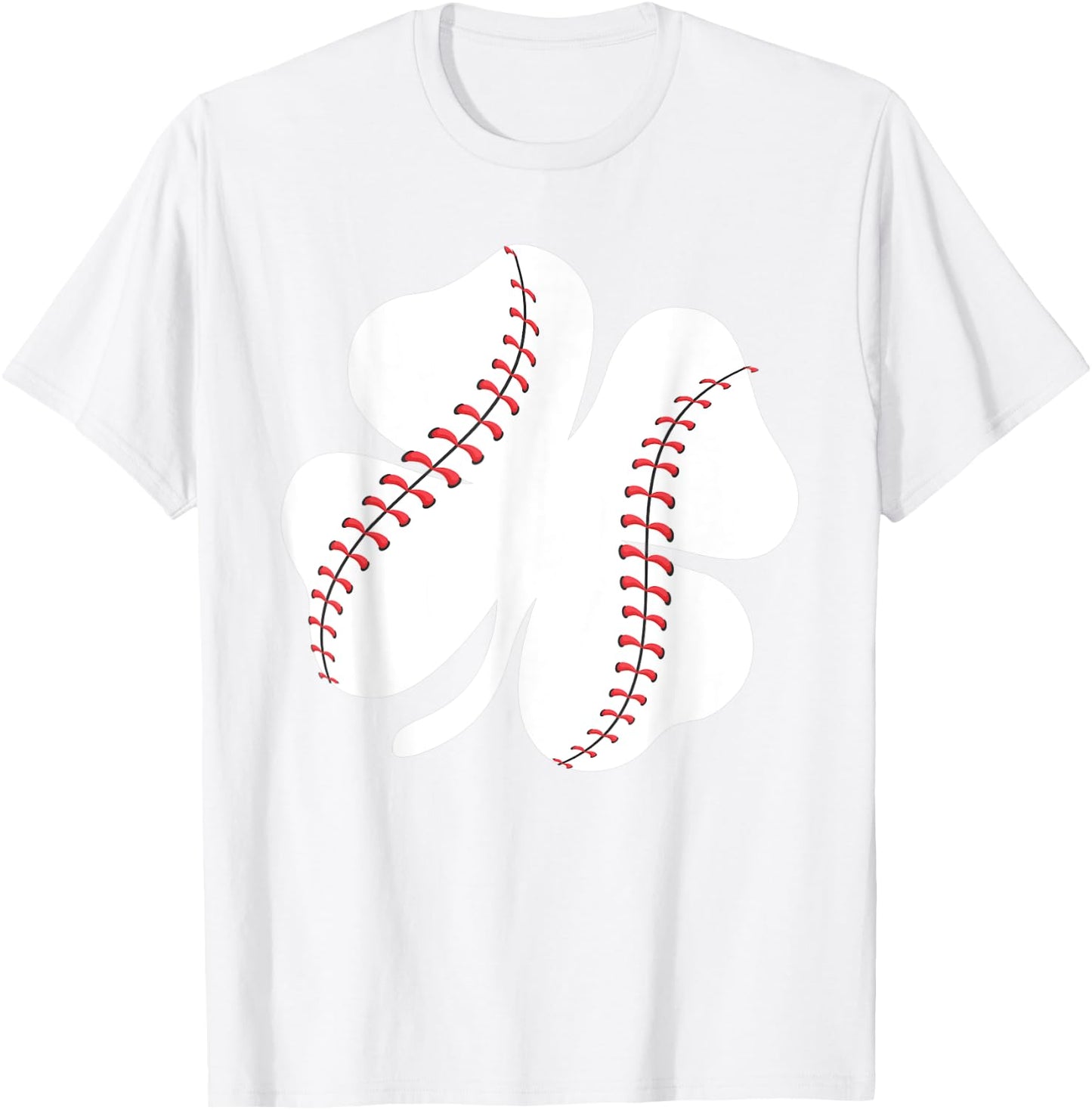 St Patricks Day Baseball Clover Lucky Shamrock Irish Gift T-Shirt - T-Shirt | White