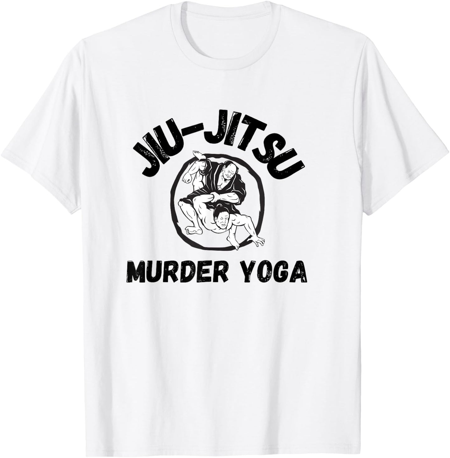Murder Yoga Shirt Funny Brazilian Jiu Jitsu T-Shirt - T-Shirt | White