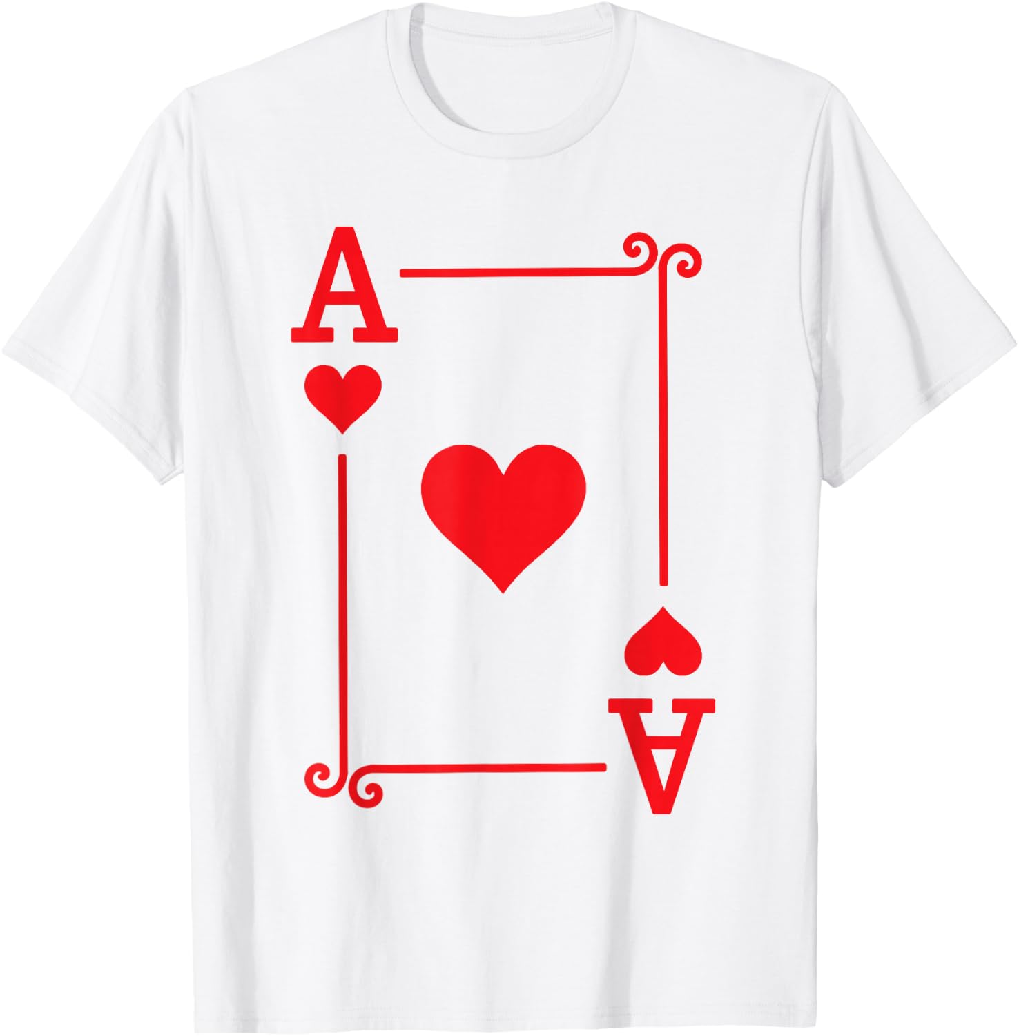 Playing Cards - Matching Hearts Card Suits - Ace Card T-Shirt - T-Shirt | White