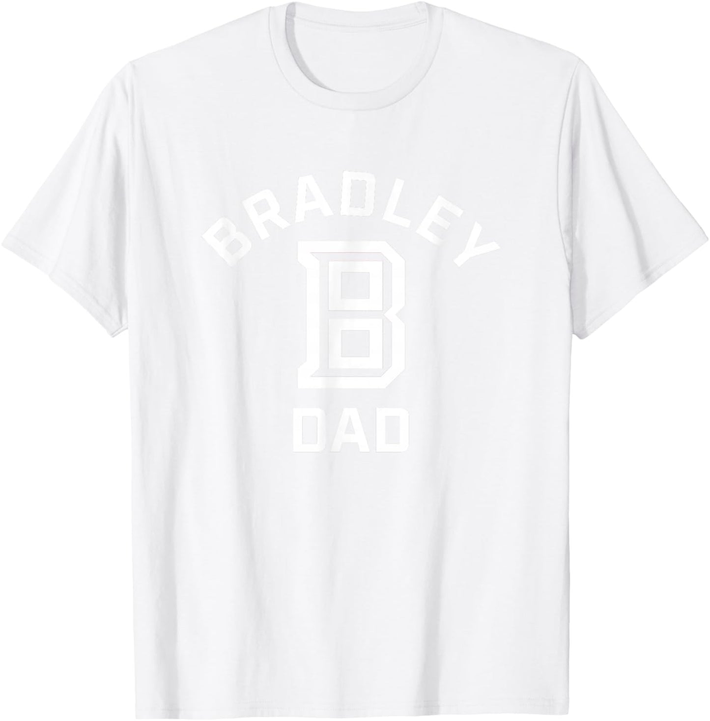 Bradley University Braves Arched Dad T-Shirt - T-Shirt | White
