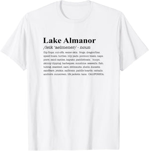 Lake Almanor California Definition T-Shirt - T-Shirt | White