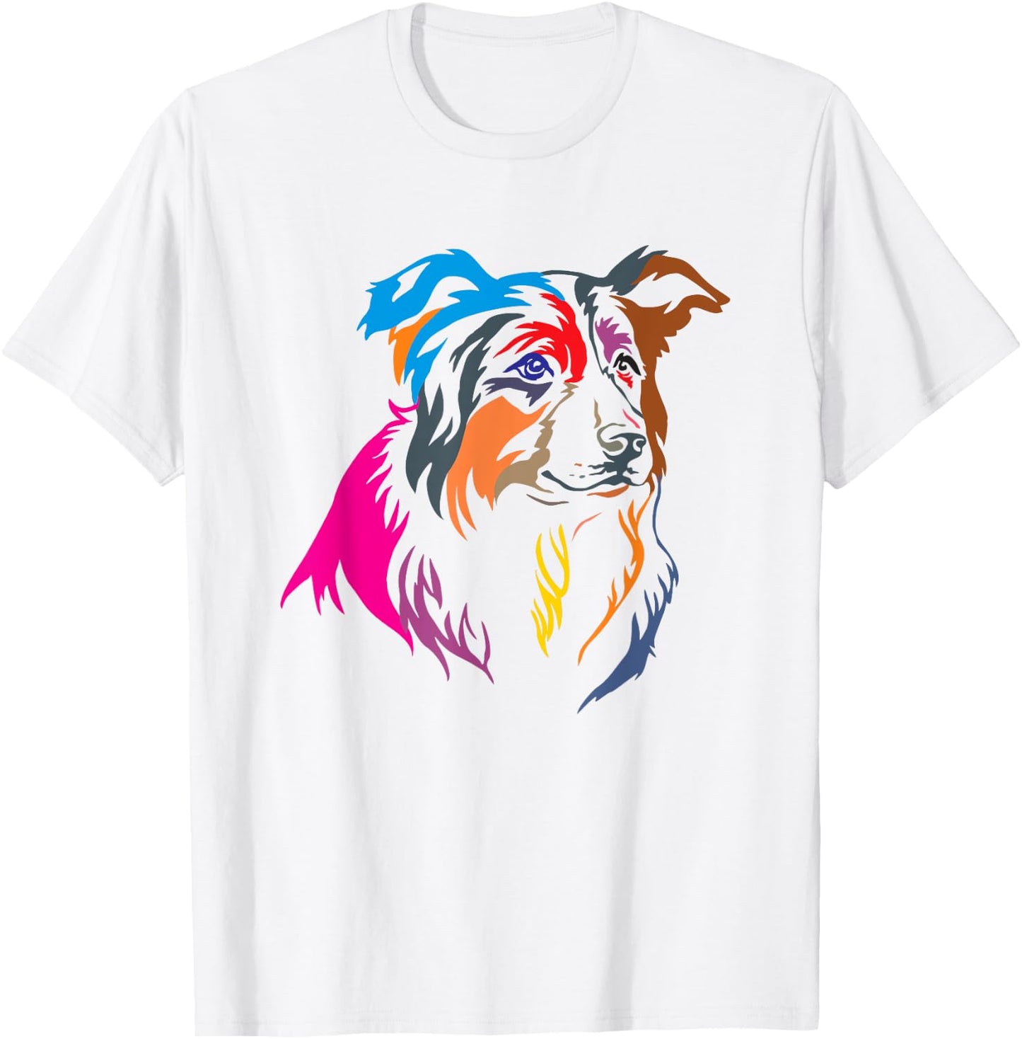 Cute Border Collie herding dog T-Shirt - T-Shirt | White