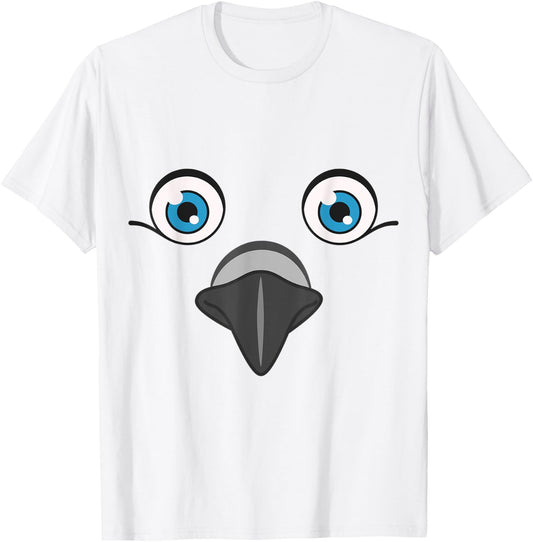 Funny Dove Animal Face Lazy Halloween Costume T-Shirt - T-Shirt | White