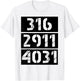 316 2911 4031 Christian Bible Verses John Jeremiah Isaiah T-Shirt - T-Shirt | White