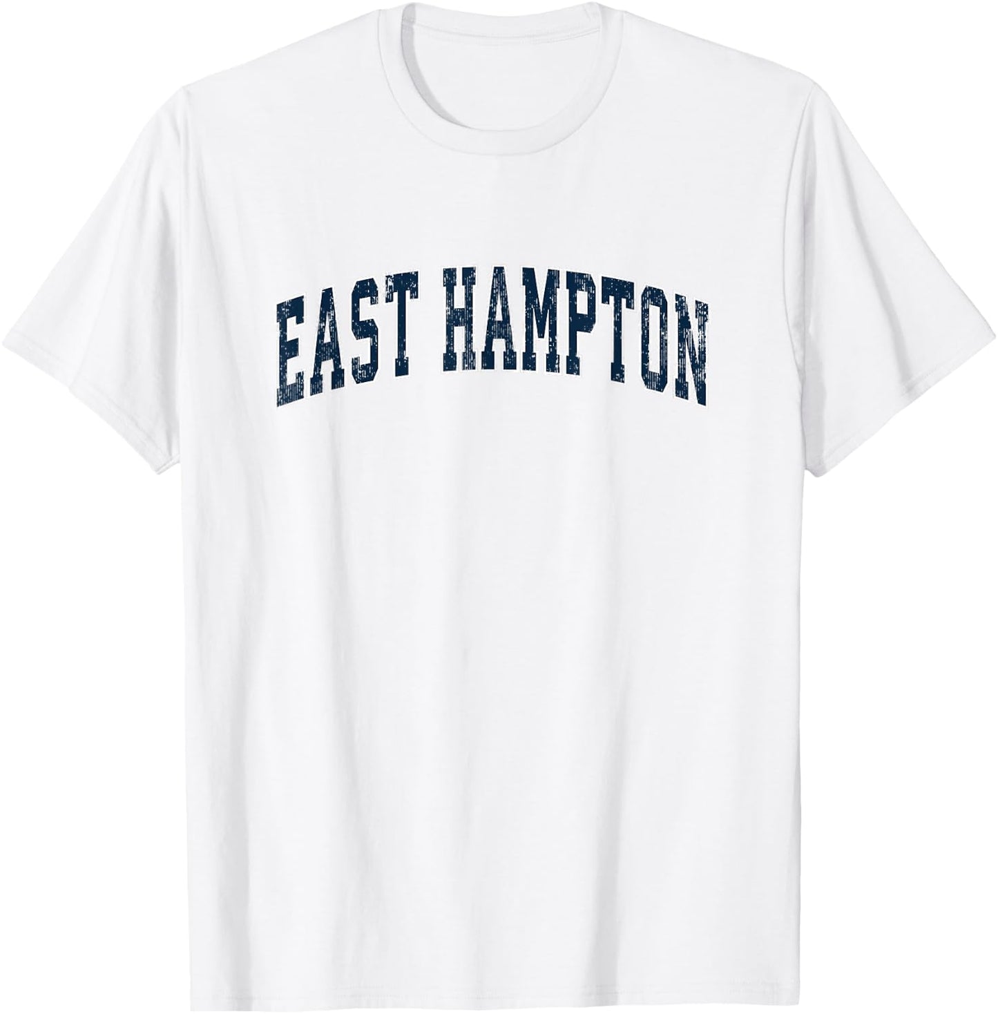 East Hampton New York NY Vintage Sports Design Navy Design T-Shirt - T-Shirt | White