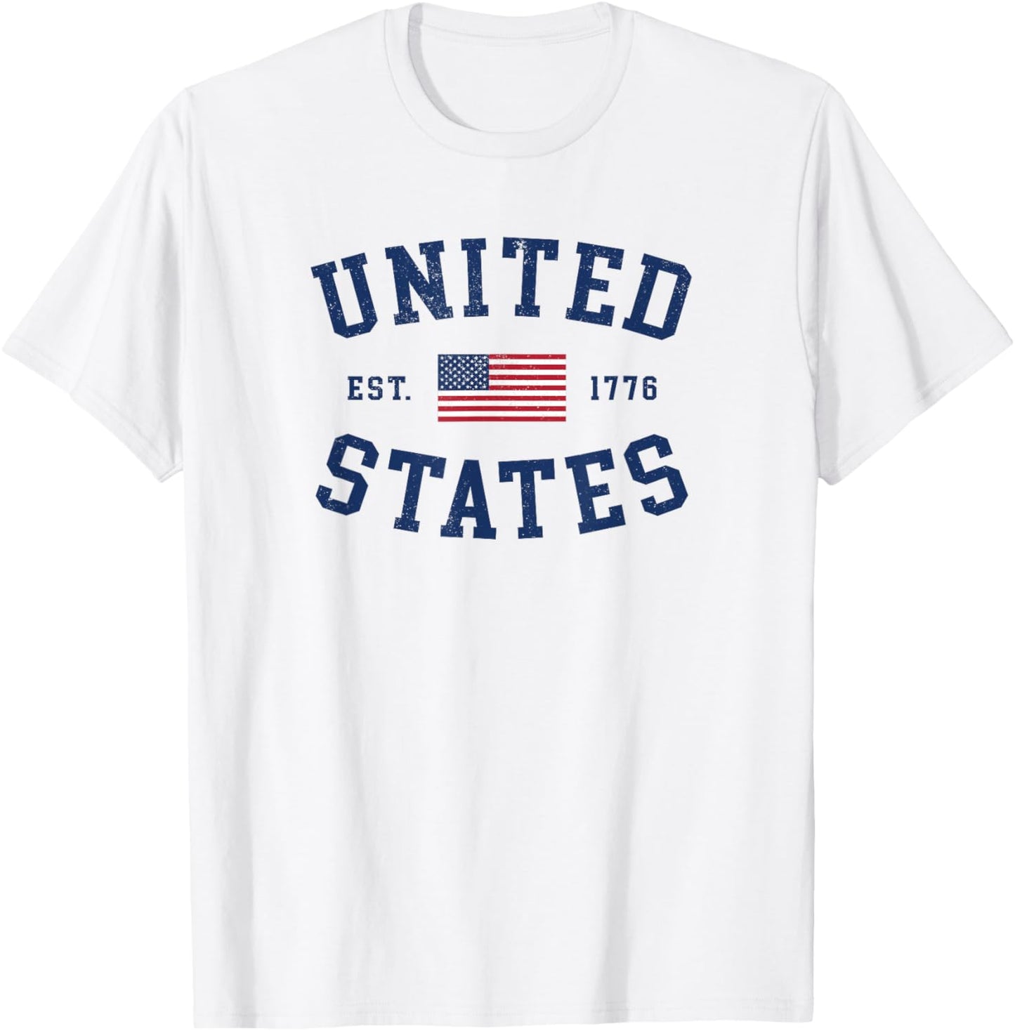United States USA US Flag Patriotic 4th of July America T-Shirt - T-Shirt | White